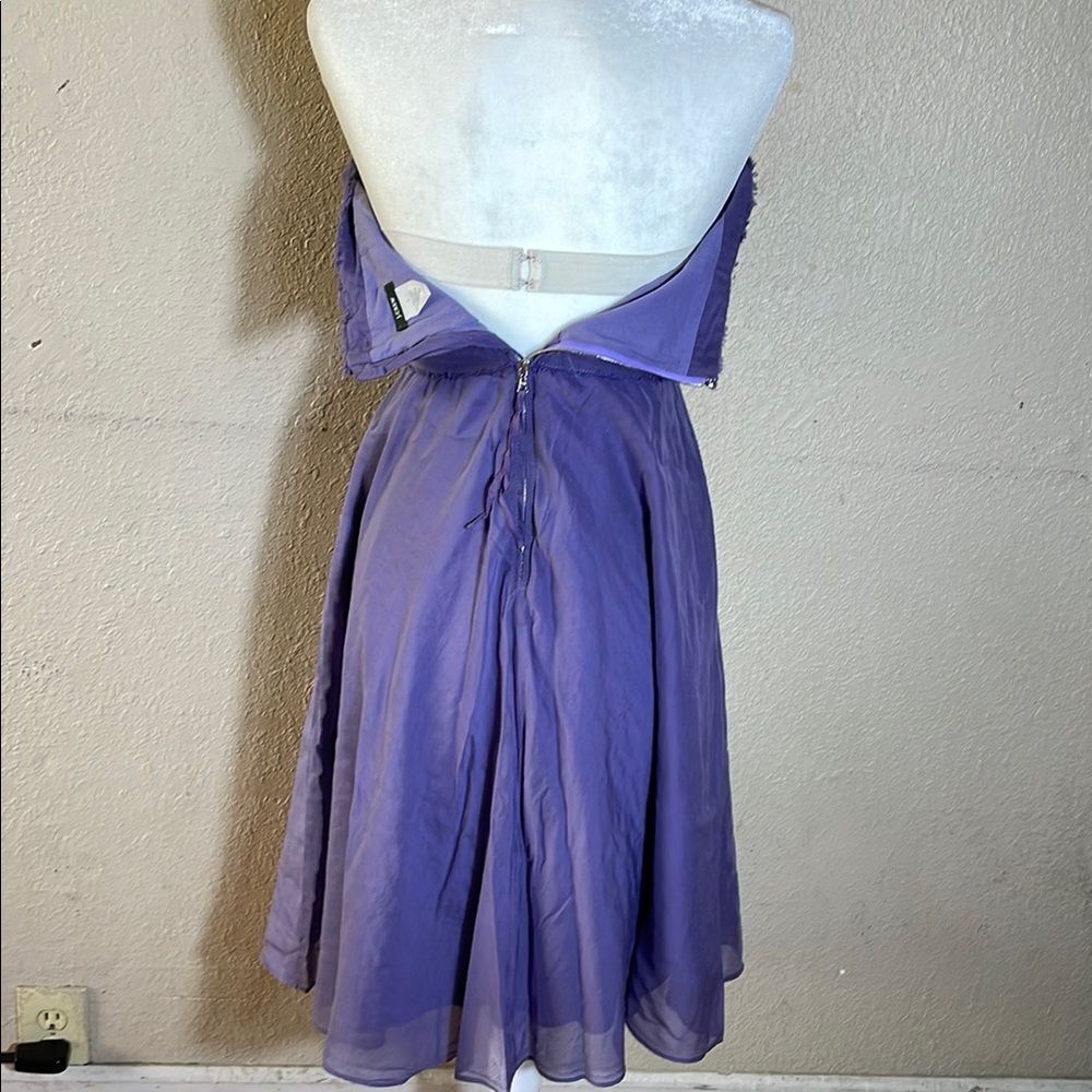 J. Crew Strapless Purple Chiffon A-Line Dress - Picture 8 of 8
